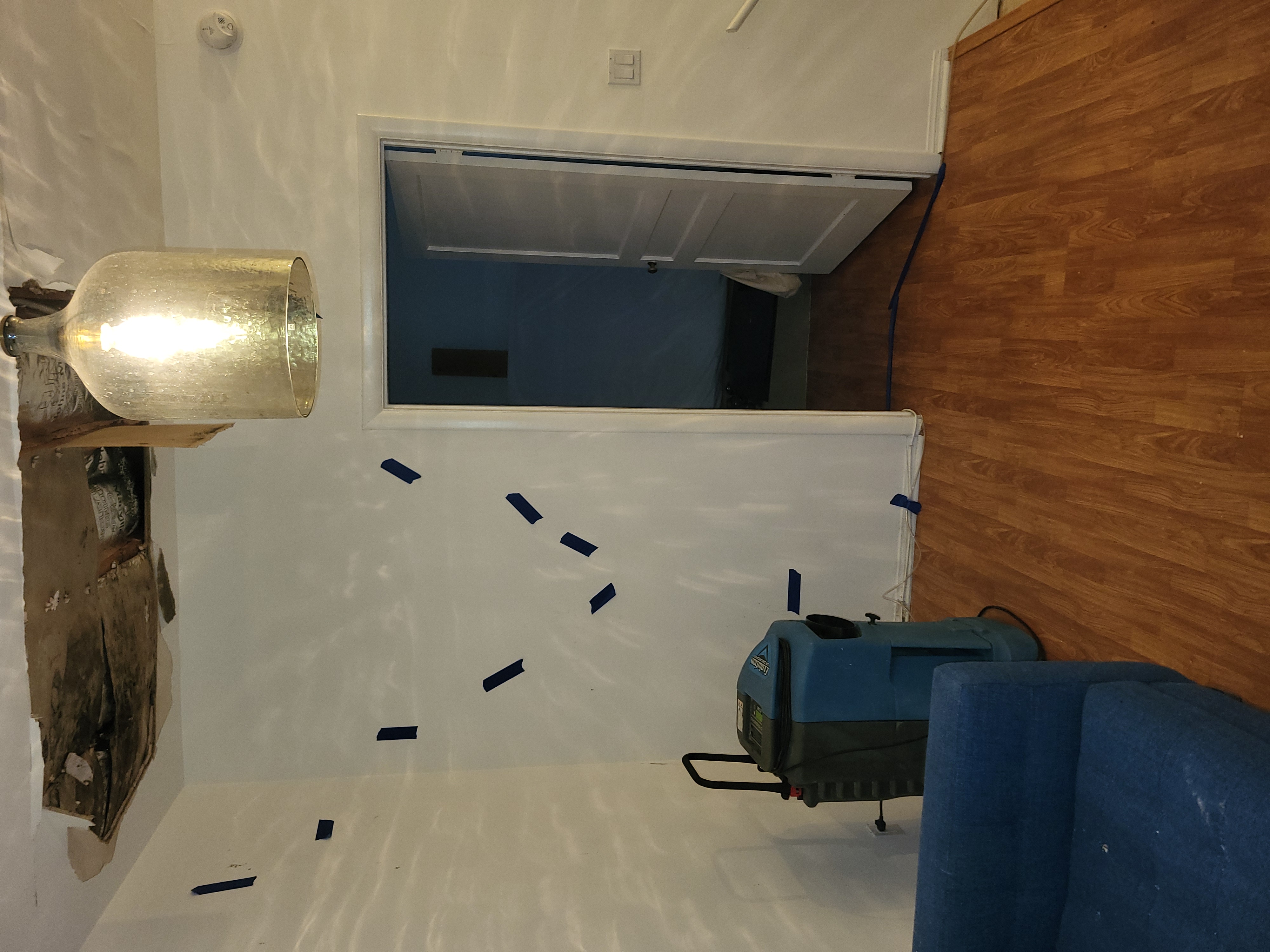 Professional water extraction equipment in Houston home