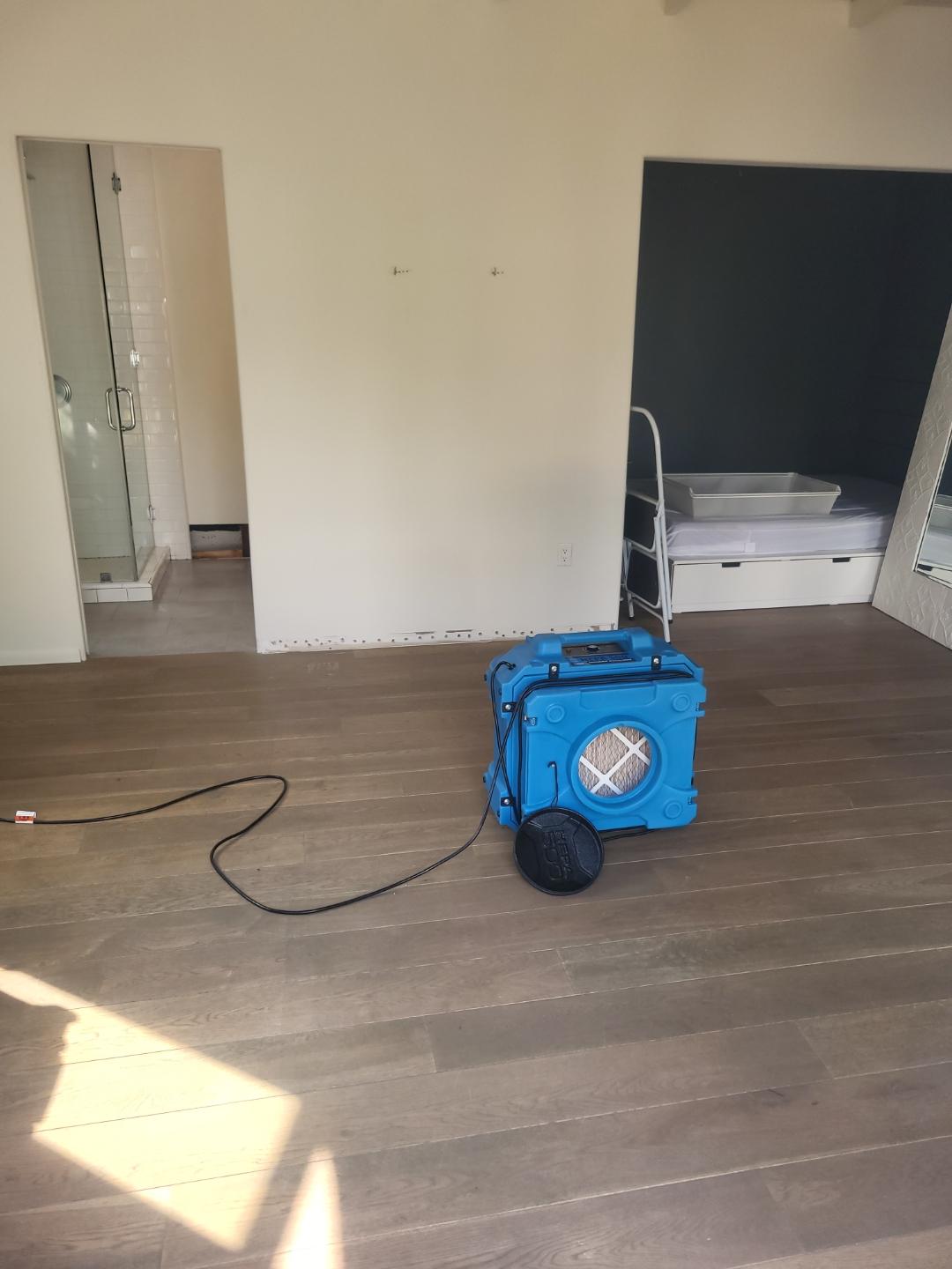 Commercial water damage restoration project